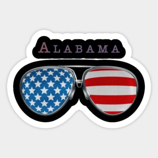 USA GLASSES ALABAMA Sticker